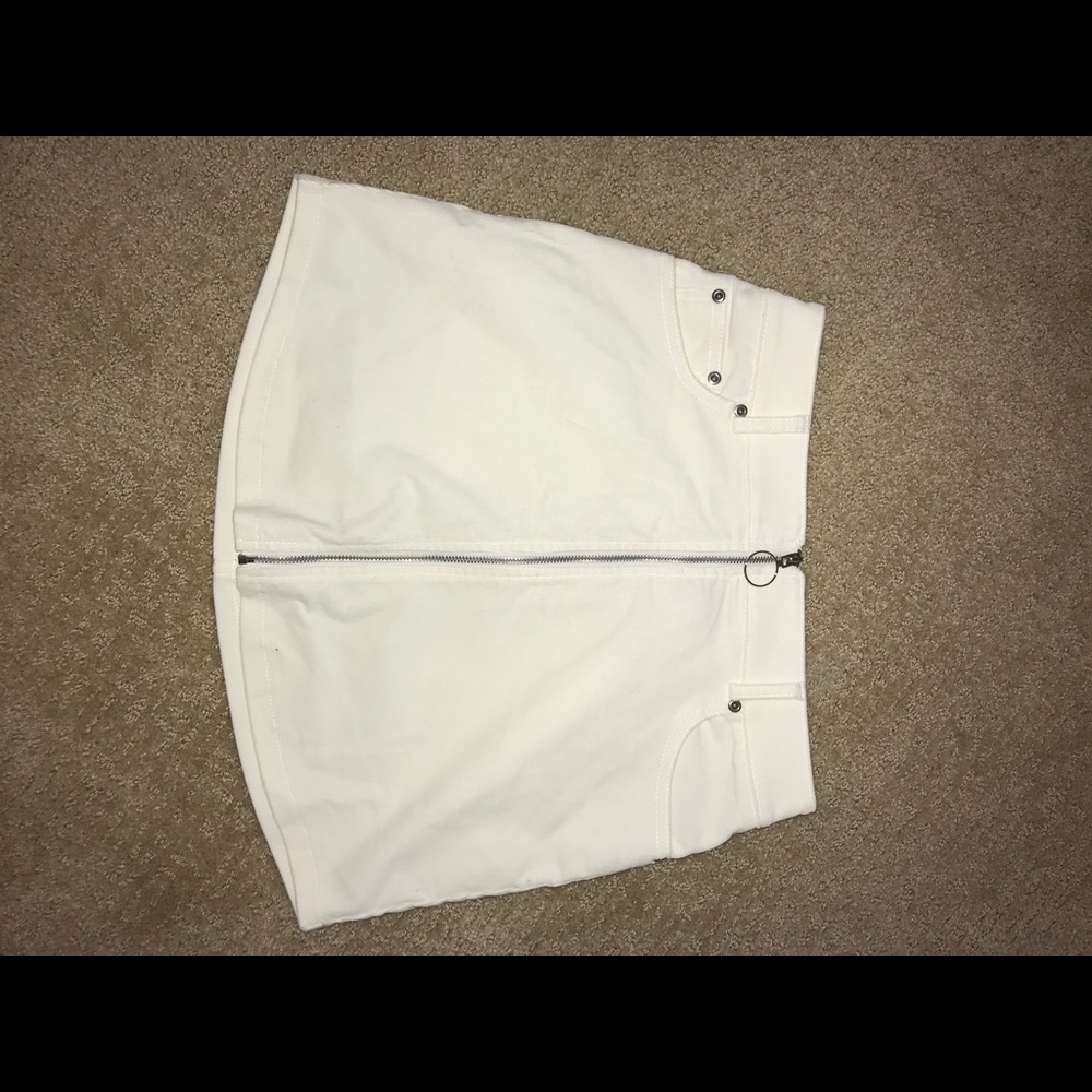 White Denim Skirt